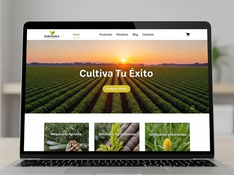 Vista de Diseño de Tienda Online Agropecuaria