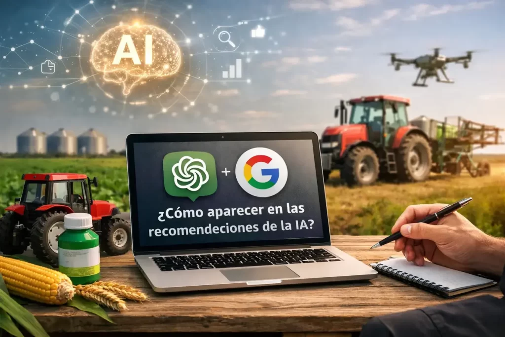Cómo lograr que la IA recomiende tu empresa agropecuaria